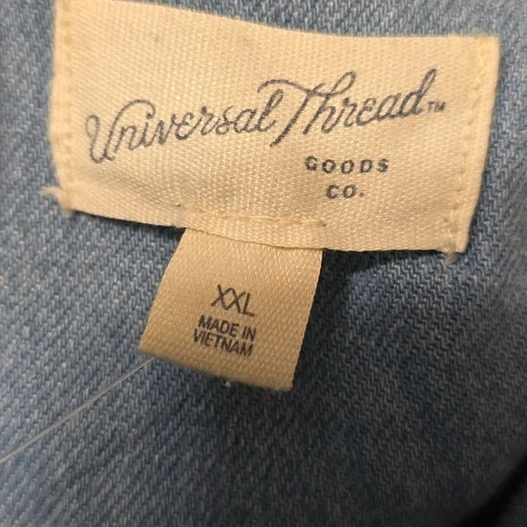 #7412 Universal thread women's denim short sleeve mini shirtdress - Picture 4 of 6